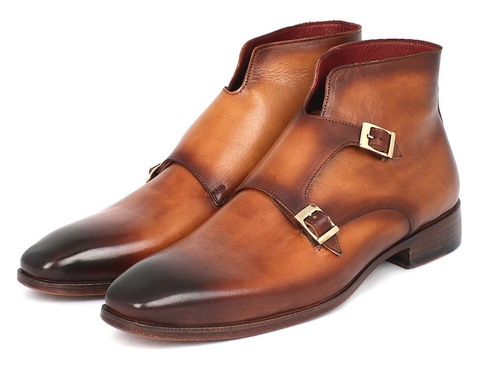 Paul Parkman Double Monkstrap Boots Brown (ID#8154-BRW)