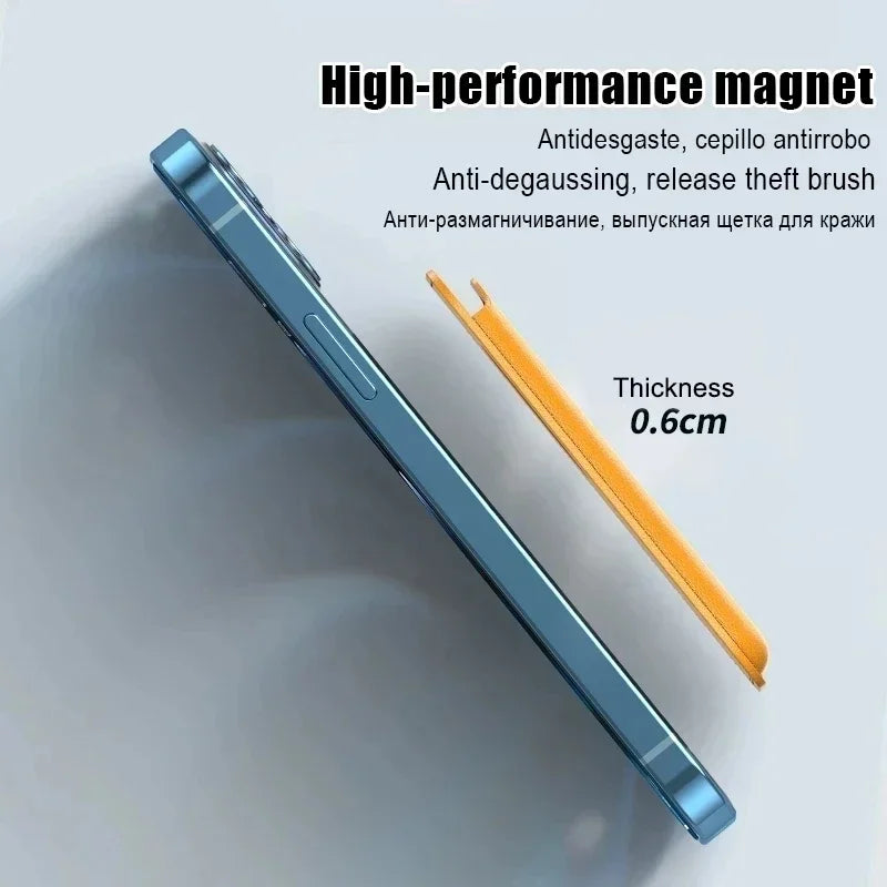 Luxury Magnetic Leather Case for iPhone with Card Holder and MagSafe Compatibility