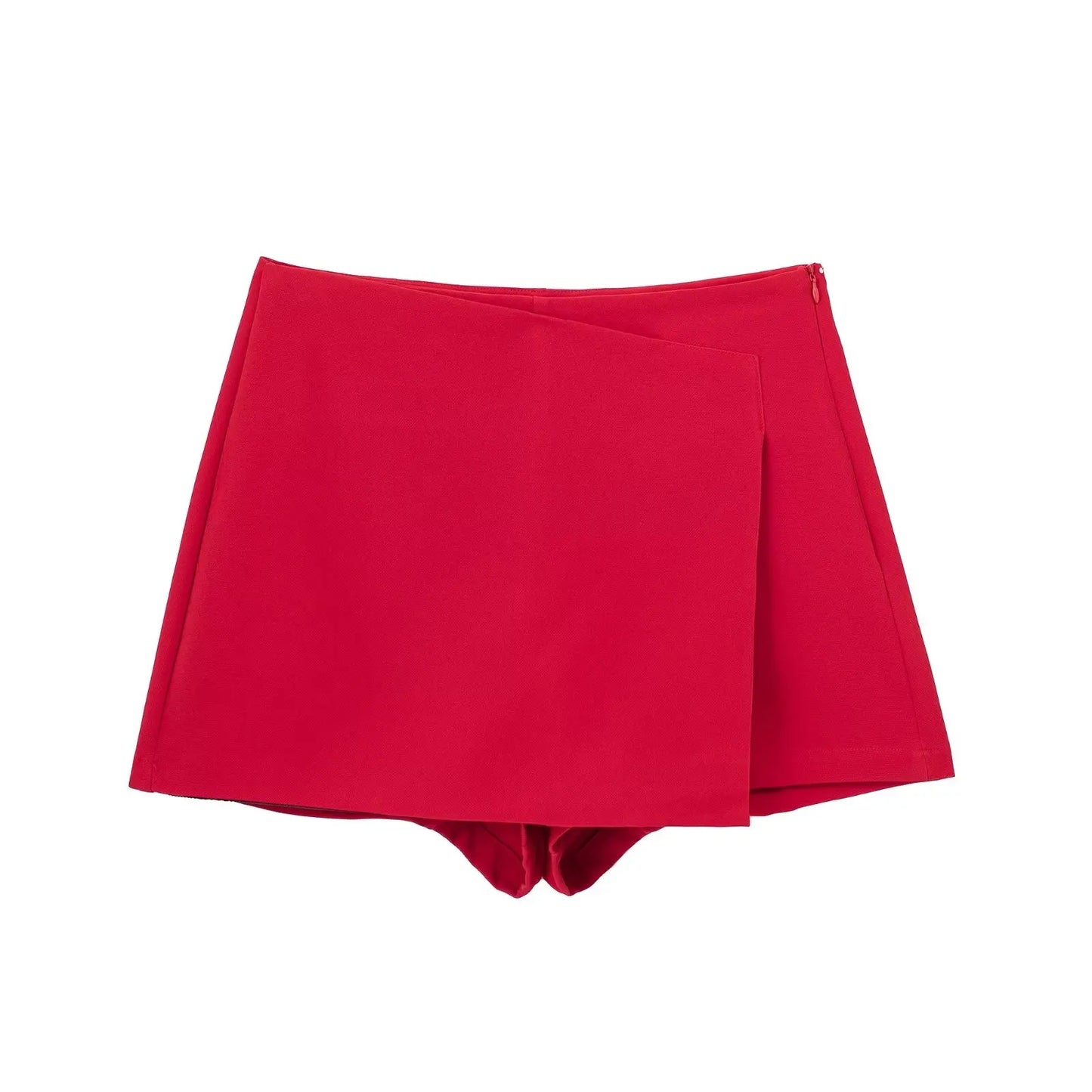 Willshela Women's Asymmetrical High-Waisted Shorts with Side Zipper - Chic and Vintage Style