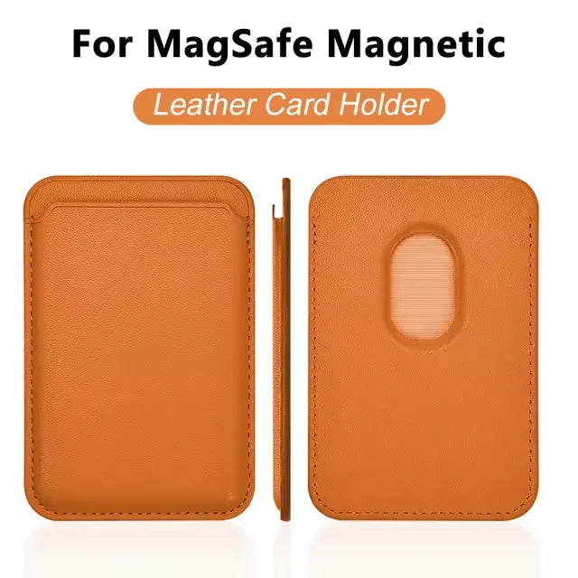 Luxury Magnetic Leather Case for iPhone with Card Holder and MagSafe Compatibility