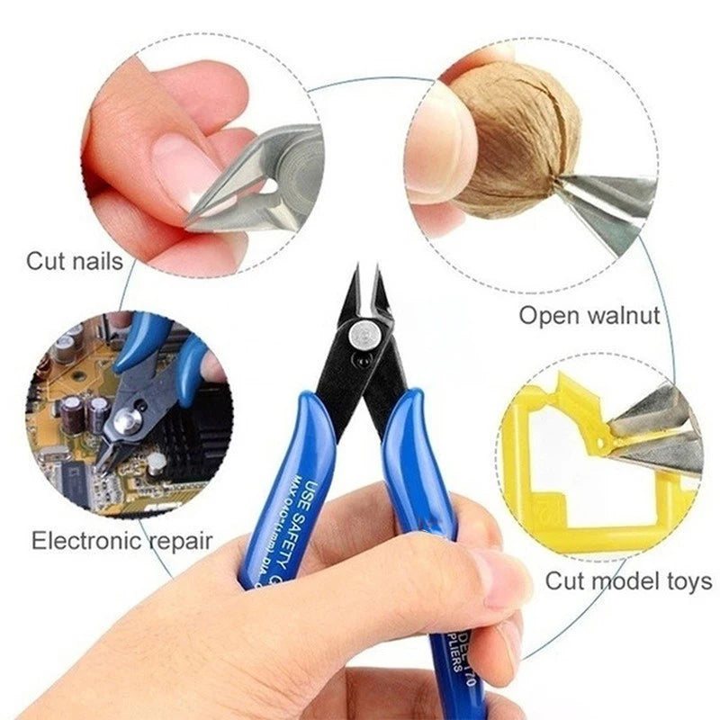 Diagonal Carbon Steel Wire Cutters - Side Snips & Flush Pliers