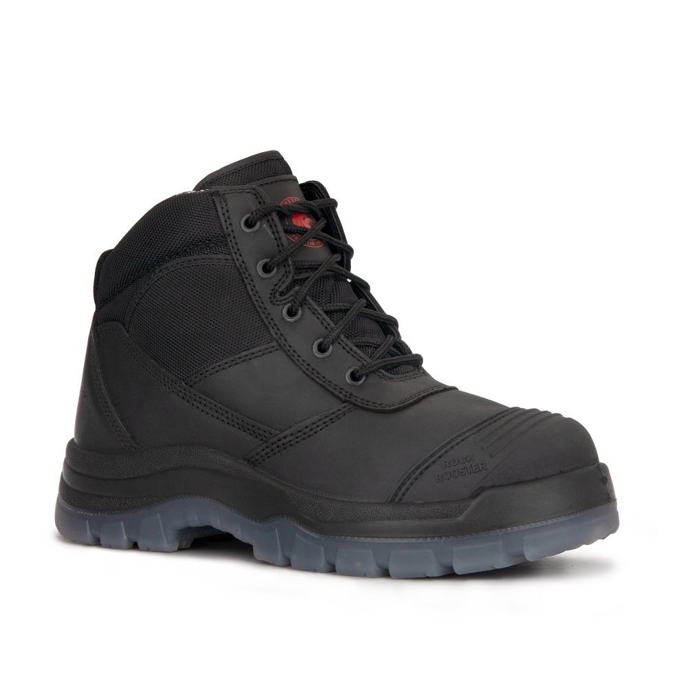 ROCKROOSTER Men's Steel Toe Work Boots - Durable, Antistatic, and All-Day Comfort