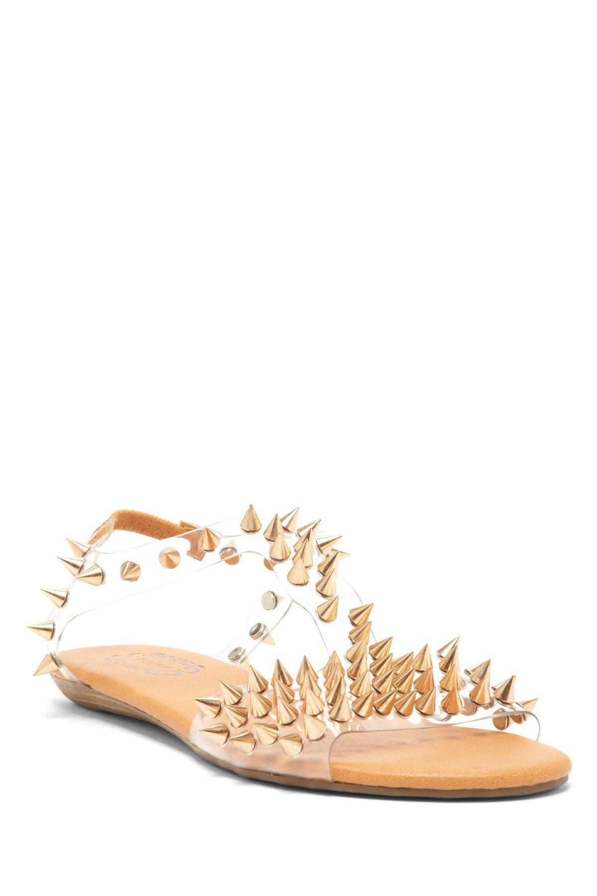 Edgy Spiked Slip-On Sandals - Jeralisa