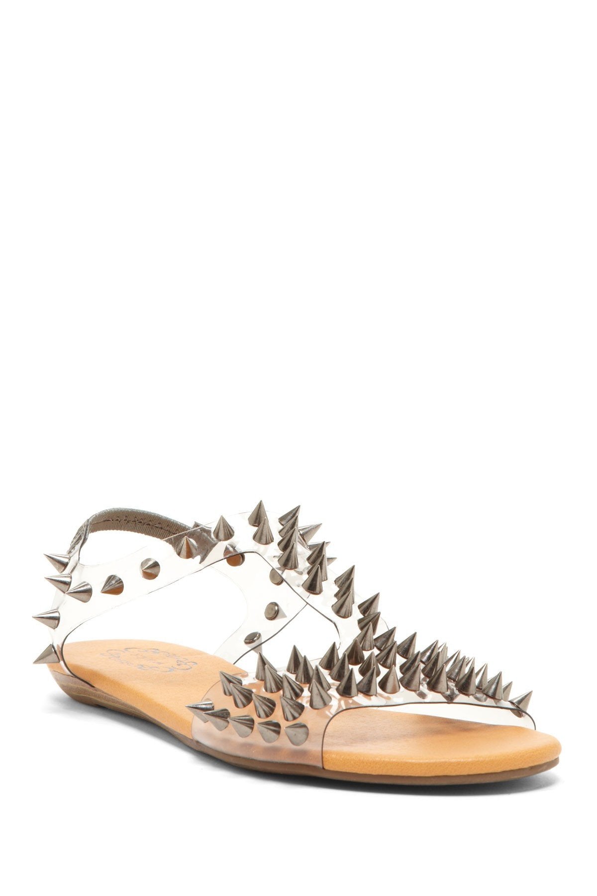 Edgy Spiked Slip-On Sandals - Jeralisa