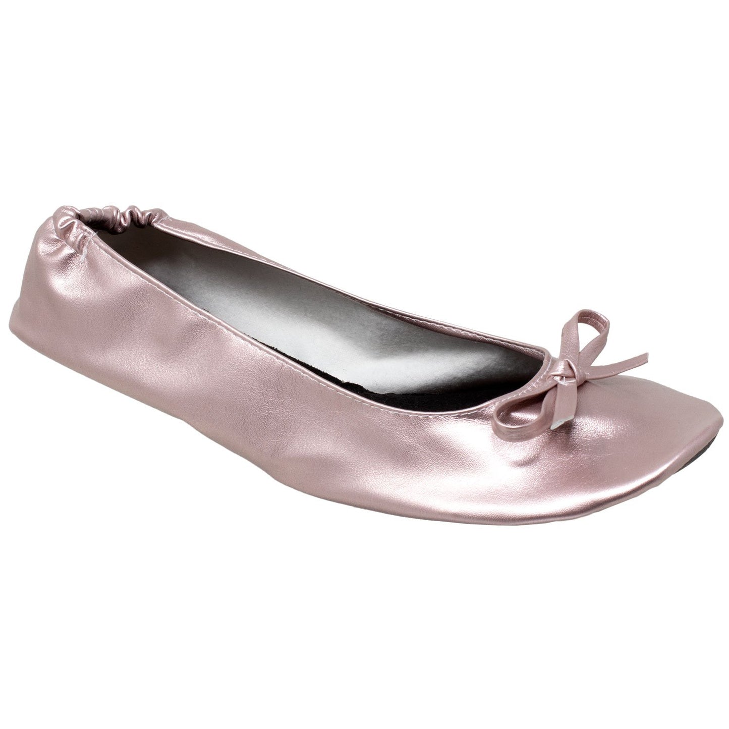 Foldable Ballet Flats Women's Travel Portable Comfortable Shoes Gold