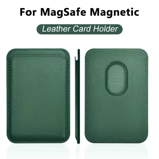 Luxury Magnetic Leather Case for iPhone with Card Holder and MagSafe Compatibility