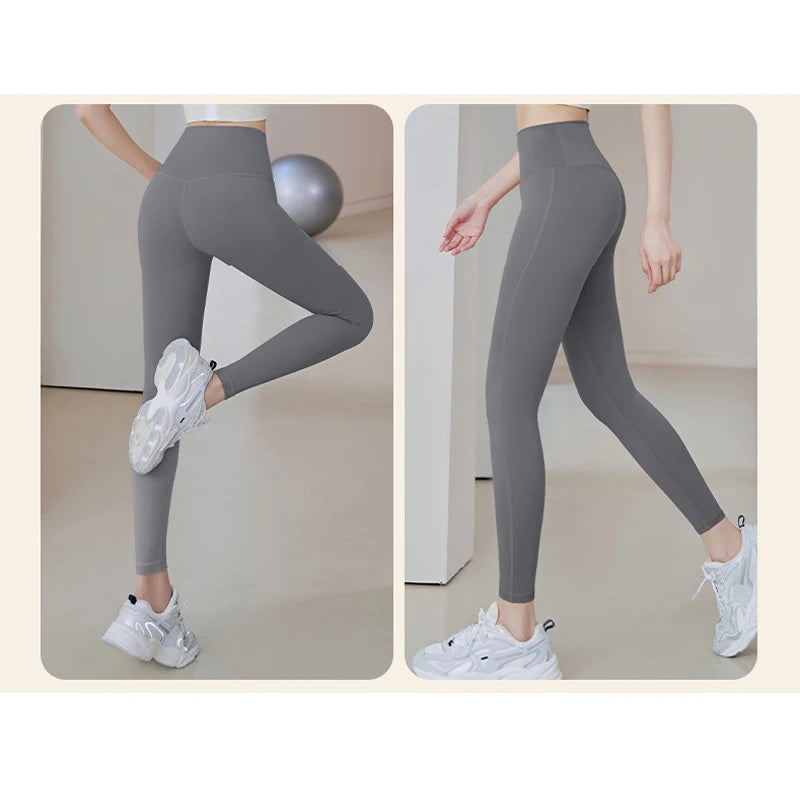 Ribbed High-Waisted Yoga Pants â€“ Gym Leggings for Women, Seamless and Stylish