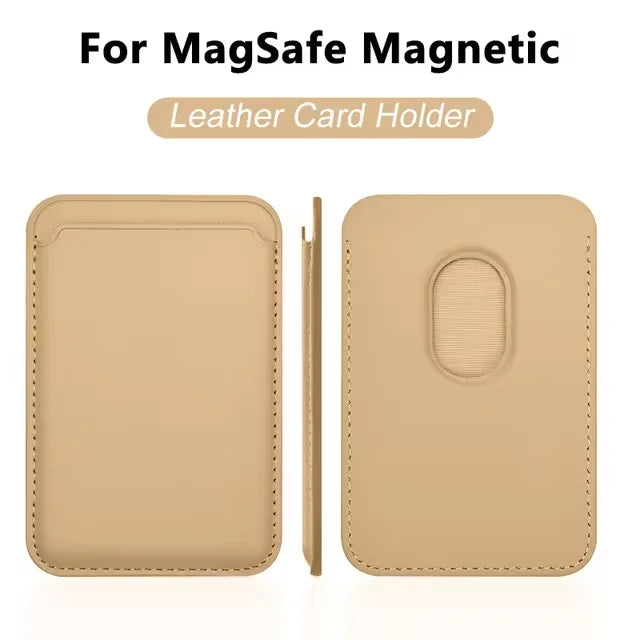 Luxury Magnetic Leather Case for iPhone with Card Holder and MagSafe Compatibility