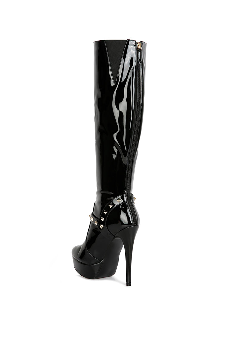 Daphne Stiletto Heeled Mid Calf Boots