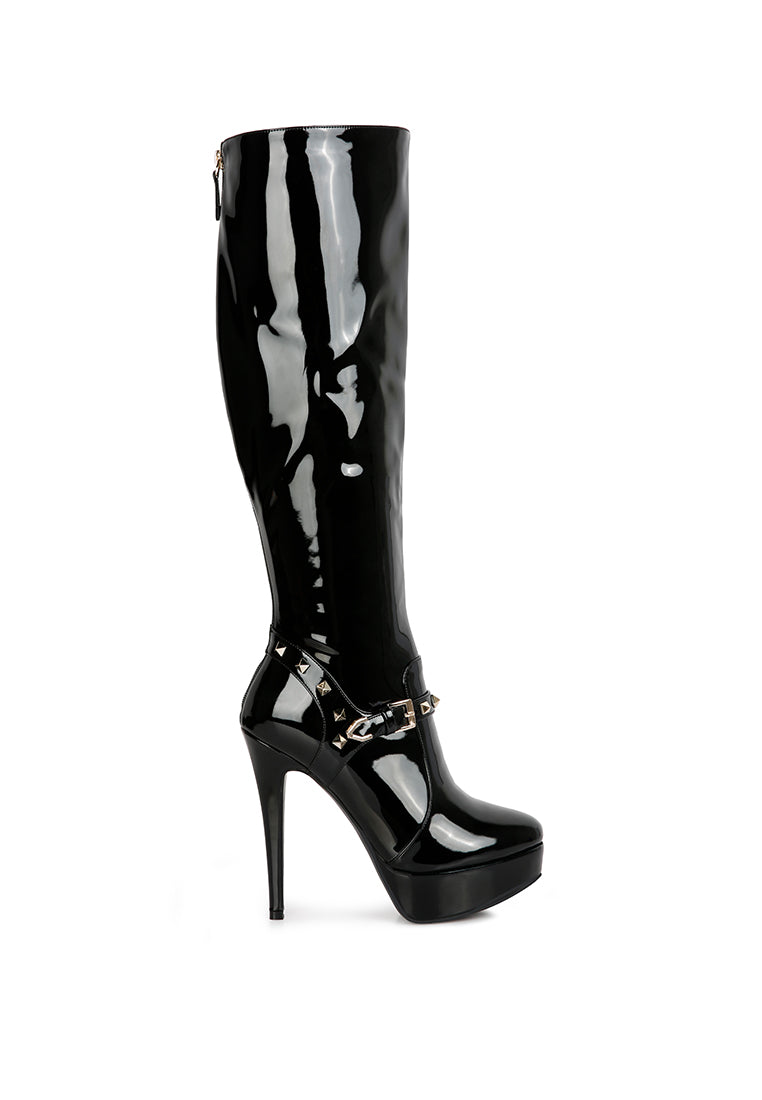 Daphne Stiletto Heeled Mid Calf Boots