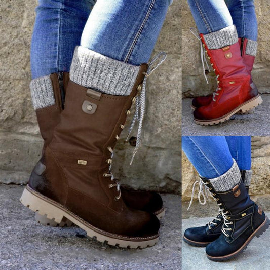 2020 Winter Shoes Women Boots Basic Mid-Calf Boots Round Toe Zip